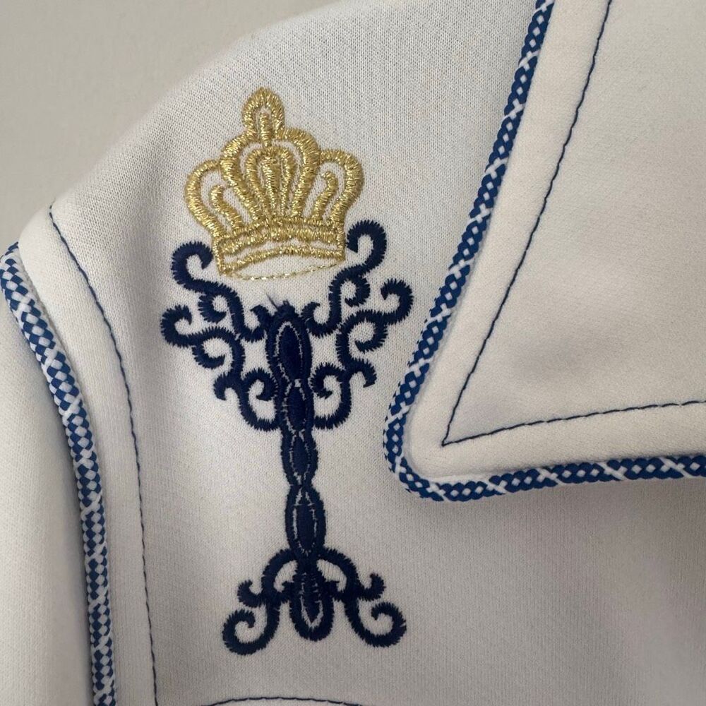Vintage Steve Gordon Las Vegas Embroidered Crown White Western Shirt Jacket M - Picture 4 of 6